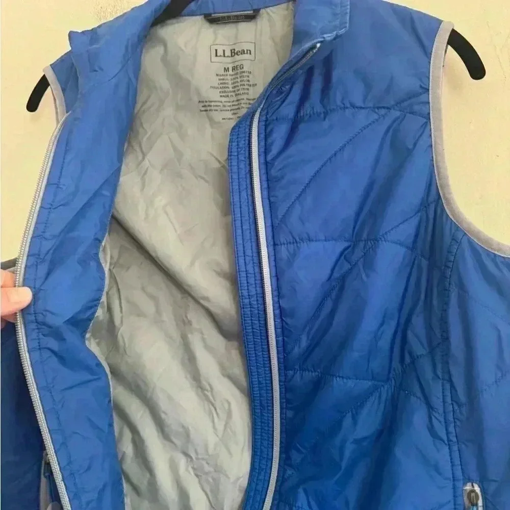 L.L. Bean Vest PrimaLoft Pack-away Puffer Jacket Full Zip Hiking Outdoor, M